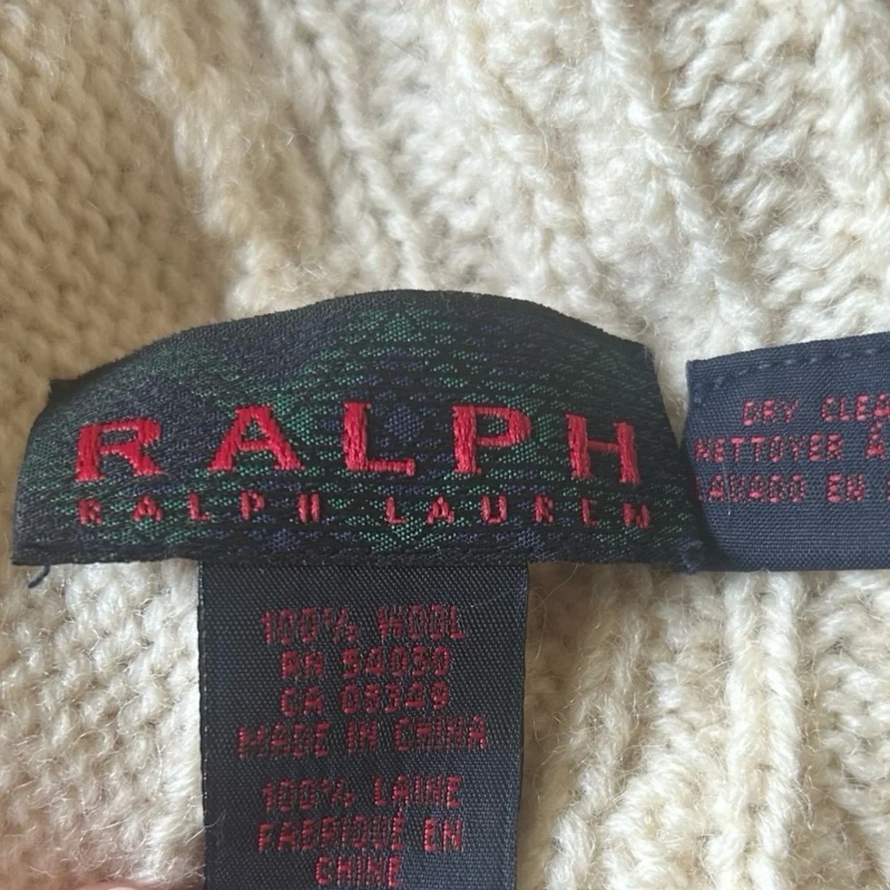 RALPH Ralph Lauren 100%Wool Cream Hat